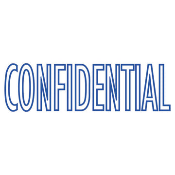 COSCO 2000PLUS® Green Line Message Stamp, Confidential, 1 1-2 X 9-16, Blue freeshipping - TVN Wholesale